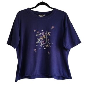 Vintage Navy Floral Graphic T-shirt